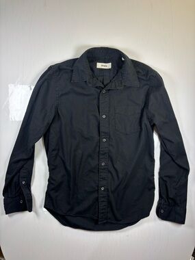 Buck Mason Black Long-Sleeve Button-Down Shirt